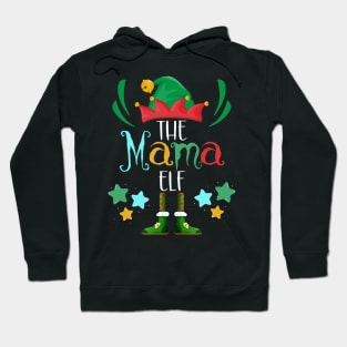 The Mama Elf, Christmas Family Matching Fun Xmas Top Hoodie